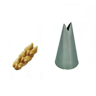 Bocchetta inox foglia