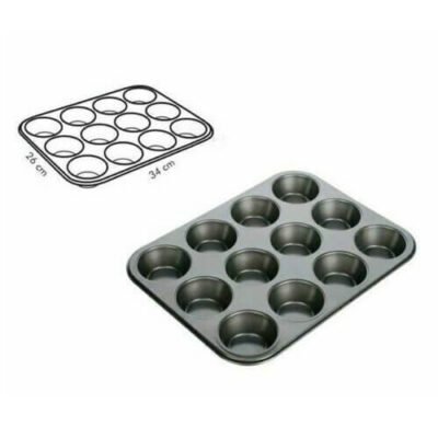 Teglia 12 muffin cupcake antiaderente