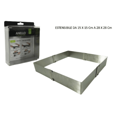 Anello regolabile quadrato in acciaio inox