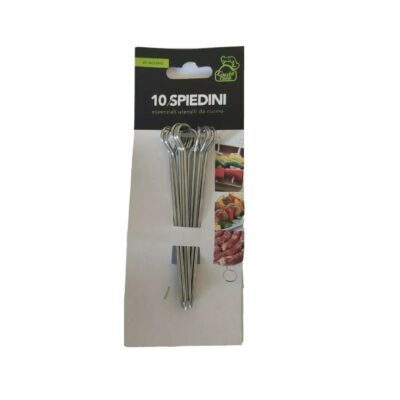 10 spiedini per involtini in acciaio