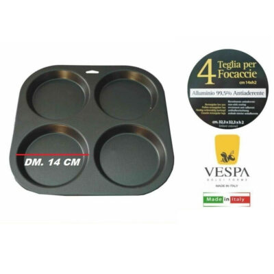 Stampo per 4 focaccine antiaderente vespa