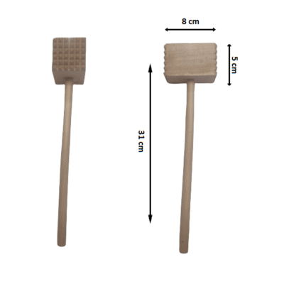 Batticarne a martello quadrato in legno