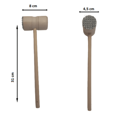 Batticarne a martello tondo in legno