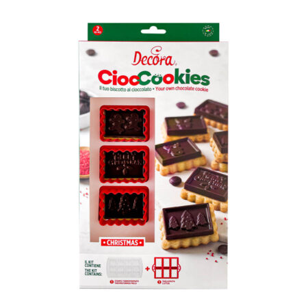 Set 2 pz per cioc cookies al cioccolato natalizi decora