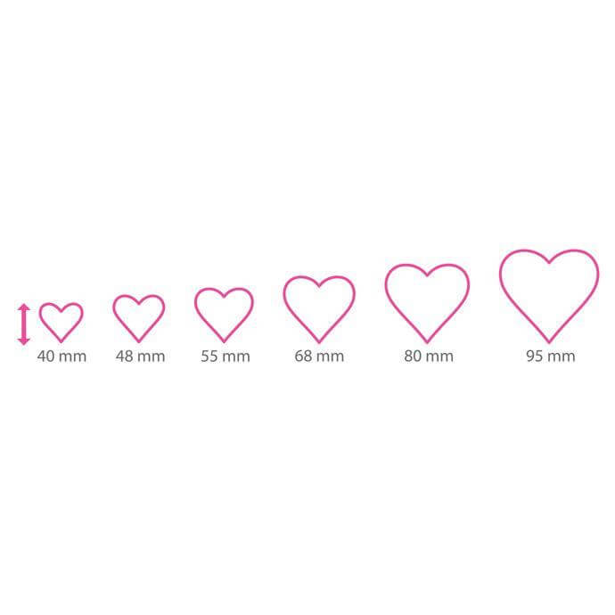 tagliabiscotti cuore misure