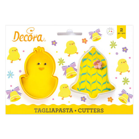 Set 2 tagliapasta pulcino e campana decora