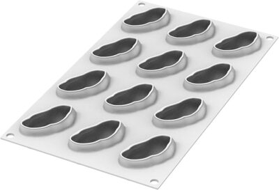 SILIKOMART 12 STAMPI IN SILICONE PISTACCHIO 30, 62X35  H 25MM + CUTTER