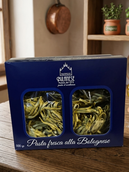 Tagliatelle alla Bolognese al basilico artigianale